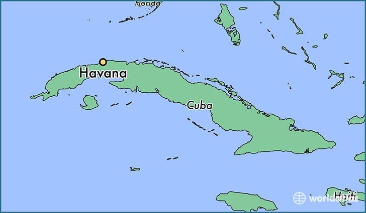 ハバナキューバの地図