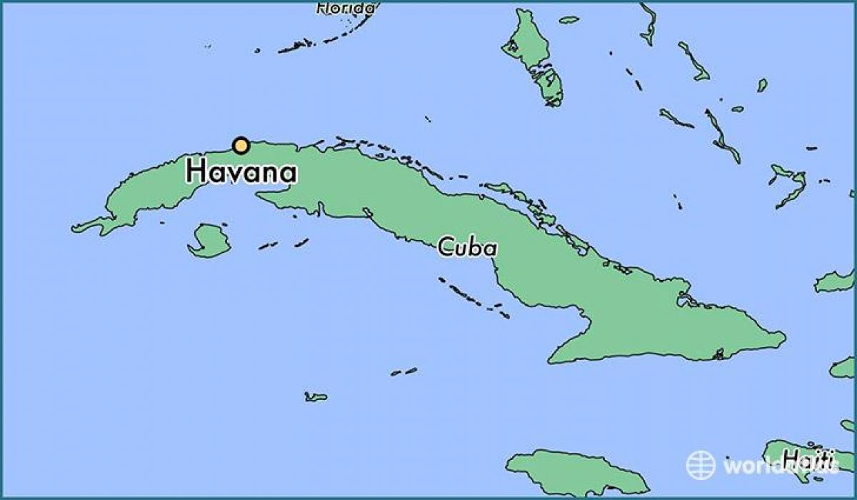 ハバナキューバの地図